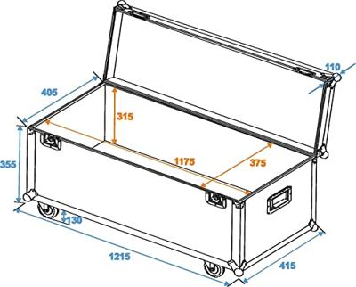 Roadinger Universal Transport Case 120x40cm met wielen