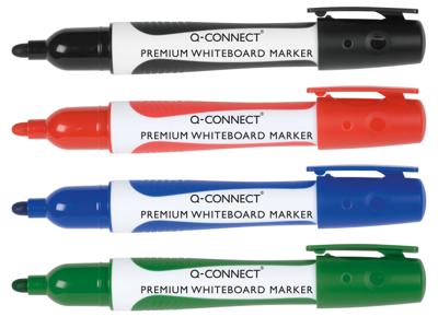 Q-CONNECT Permium whiteboard marker, 3 mm, ronde punt, zwart