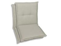 GO-DE Textil Tuinkussen (Stoelkussens voor stoelen met een lage rugleuning, Beige) - thumbnail