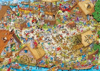 Ravensburger puzzel Time Travel Middle Ages - 1000 stukjes