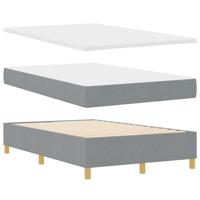 Boxspring bed met matras Lichtgrijs 120 x 190 cm Stof - thumbnail