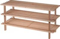 Schoenenrek 3-laags - hout - 40x77x26 cm - thumbnail