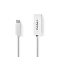 Nedis USB-netwerkadapter | 1000 Mbps | USB-C Male naar RJ45 Female | 0.2 m | 1 stuks - CCGB64950WT02 CCGB64950WT02 - thumbnail