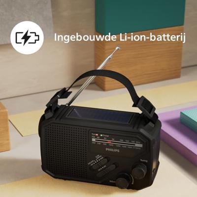 Philips TAR1609 Noodradio FM radio Zwart - thumbnail