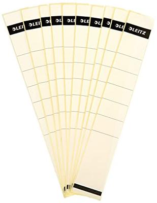 Leitz rugetiketten, zelfklevend, ft 3,9 x 28,5 cm, pak van 10 stuks, wit