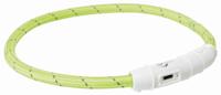 TRIXIE LICHTGEVENDE HALSBAND HOND FLASH USB TPU / NYLON GROEN - thumbnail