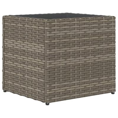 VidaXL Plantenbakken 2 st 36x30x32 cm poly rattan grijs