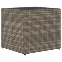 Plantenbakken 2 st 36x30x32 cm poly rattan grijs - thumbnail