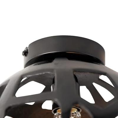 QAZQA Industriële plafondlamp zwart - Bobby