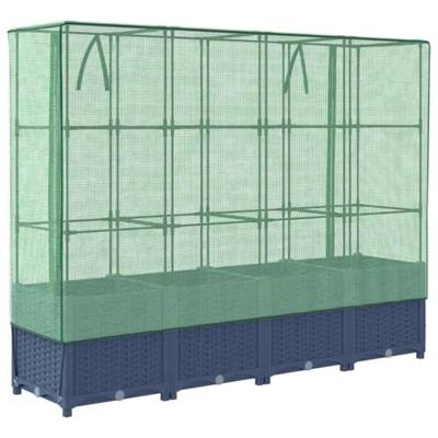Plantenbak verhoogd met kashoes 160x40x138 cm rattanlook