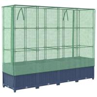Plantenbak verhoogd met kashoes 160x40x138 cm rattanlook - thumbnail