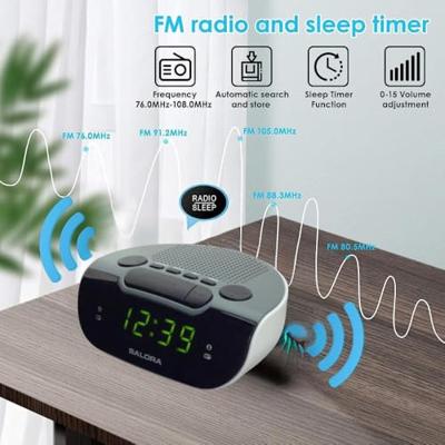 Salora CR612 Wekker radio Zwart