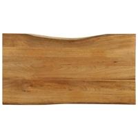 Tafelblad met natuurlijke rand 100x60x2,5 cm massief mangohout - thumbnail