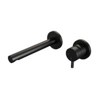 Brauer Black Edition Wastafelmengkraan inbouw - rechte uitloop links - hendel kort smal - model B 1 - mat zwart 5-S-004-S5-65 - thumbnail