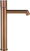 Ben Engraved Line verhoogde wastafelkraan Geborsteld koper - thumbnail