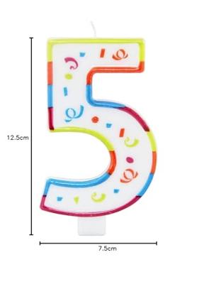 Grote kaars 5 jaar met houder