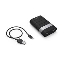 Hama Powerbank Trip duo-laden 7.800 mAh Powerbank Zwart - thumbnail