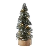 Kerstboom Met Led - 6x6x15cm - 8x Led Warm Wit - 1x Cr2032 - thumbnail