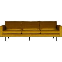 WOOOD Bank 3-zits 'Rodeo' Velvet, 277cm, kleur Oker