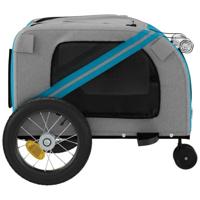 VidaXL Hondenfietstrailer oxford stof en ijzer blauw en zwart - thumbnail