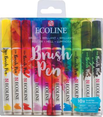 Talens brushpennen Ecoline heldere kleuren 10 stuks