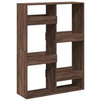 Boekenkast 100x33x135 cm bewerkt hout bruin eikenkleurig - thumbnail