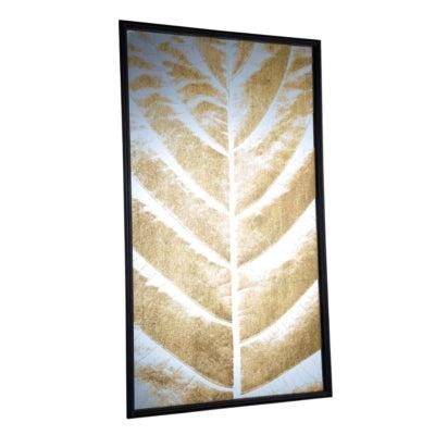 Wandpaneel Loro palmblad spiegel/goudkleurig 100 cm | 2 stuks