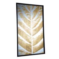 Wandpaneel Loro palmblad spiegel/goudkleurig 100 cm | 2 stuks - thumbnail