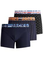 Jack & Jones Jachenrik Trunks 3 Pack Noos 12151351 Boxershorts Black Navy Blazer & Navy 12151351 - thumbnail