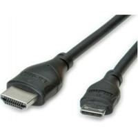 ROLINE Monitorkabel HDMI High Speed met Ethernet, HDMI Male - Mini HDMI Male, 0,8 m - thumbnail