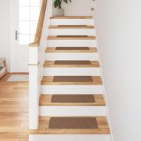 VidaXL Antislip trapmatten latex achterkant 15 pcs geel 60 x 25 cm pp - thumbnail