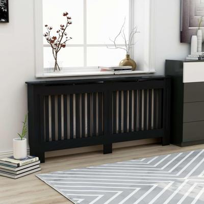 Radiatorombouw 172x19x81,5 cm MDF zwart