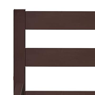 Bedframe massief grenenhout donkerbruin 160x200 cm