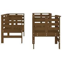 3-delige Loungeset massief grenenhout honingbruin - thumbnail