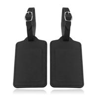 Set van 2 Bagagelabels met Riem - Zwart - thumbnail