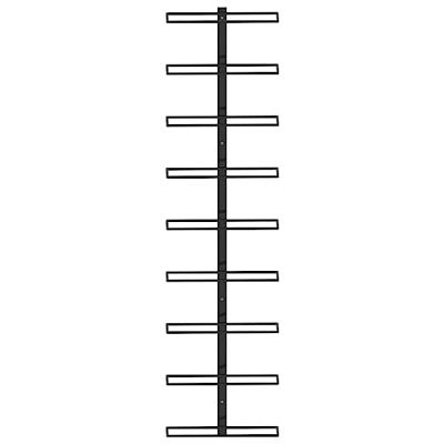 Wijnrek voor 9 flessen wandmontage ijzer zwart Wijnrek voor 9 flessen wandmontage ijzer zwart
