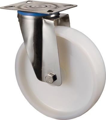 BS Rollen Zwenkwiel | wiel-d. 75 mm draagvermogen 60 kg | kunststof | plaat L60xB60 mm | 1 stuk - G100.A90.076 G100.A90.076