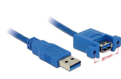 Delock USB-kabel USB 3.2 Gen1 (USB 3.0 / USB 3.1 Gen1) USB-A stekker, USB-A bus 1.00 m Blauw 85112 Delock USB-kabel USB 3.2 Gen1 (USB 3.0 / USB 3.1 Gen1) USB-A stekker, USB-A bus 1.00 m Blauw 85112