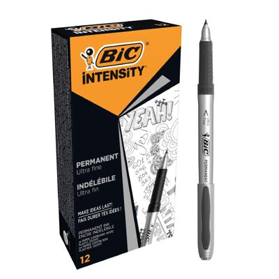 Permanent marker bic intensisty uf zwart | 12 stuks