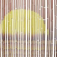 Insectengordijn 100x220 cm bamboe palmboom print - thumbnail