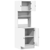 Keukenkast 60x50x180 cm bewerkt hout wit - thumbnail