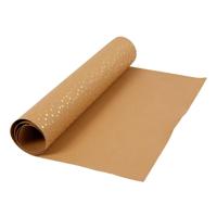 Creativ Company Faux leather papier bruin met stippen, 1m - thumbnail
