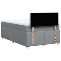Boxspring met matras stof lichtgrijs 120x190 cm - thumbnail