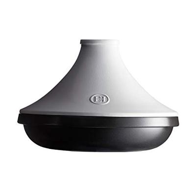 Emile Henry Tajine Delight - Zwart / Wit - Geschikt voor inductie - ø 33.5 cm / 4 liter