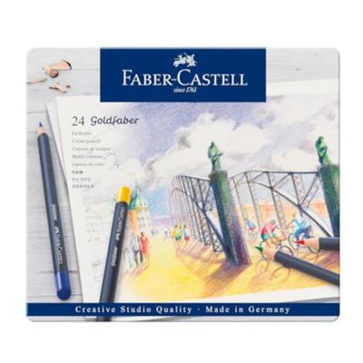 24 Kleurpotloden Faber-Castell Goldfaber in bliketui