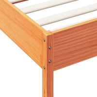 Bedframe zonder matras massief grenenhout wasbruin 75x190 cm - thumbnail