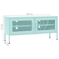 Tv-meubel 105x35x50 cm staal mintkleurig - thumbnail