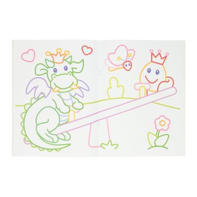 Mondikaarten Dikke lijnen kleurboek color - draak