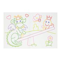 Mondikaarten Dikke lijnen kleurboek color - draak - thumbnail