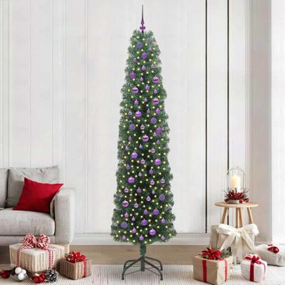VidaXL Kunstkerstboom groen 240 cm pvc en staal en kunststof